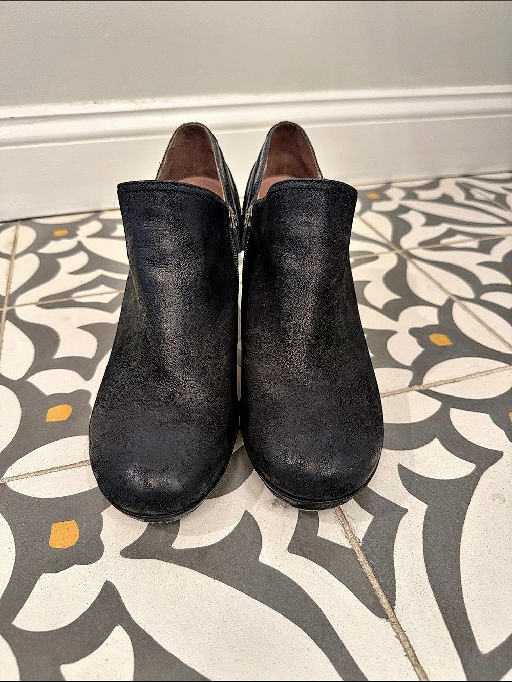 Dansko Black & Brown Heeled Ankle Boots EU 42